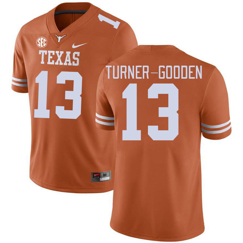 Texas Longhorns #13 Larry Turner-Gooden SEC Conference College Football Jerseys Stitched Sale-Orange